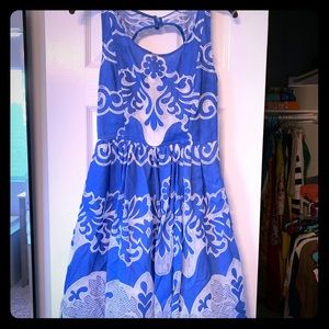 Blue A-line dress